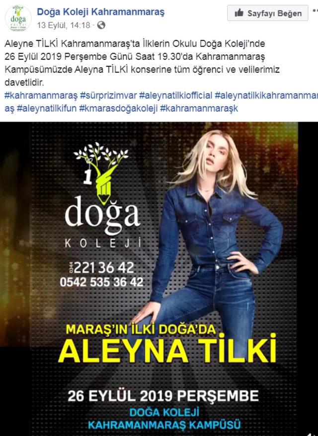 Kahramanmaraş'taki Aleyna Tilki konseri iptal edildi