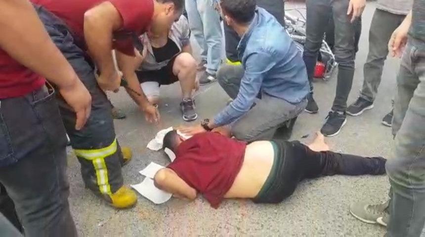 Otomobil ile motosiklet çarpıştı: 1 yaralı