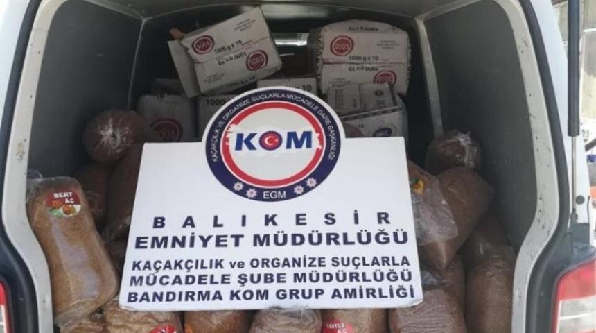 Gönen’de kaçak tütün operasyonu