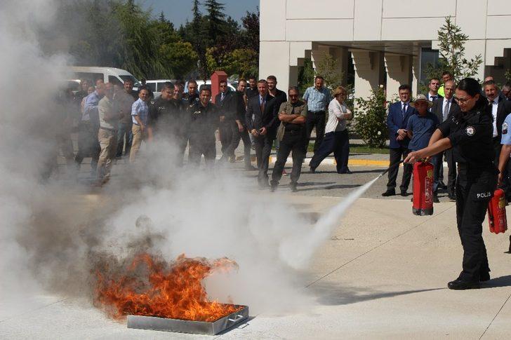Emniyet personeline yangın söndürme tatbikatı G5