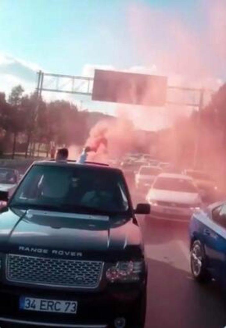 İstanbul'daki düğün konvoyunda şoke eden görüntü! G2