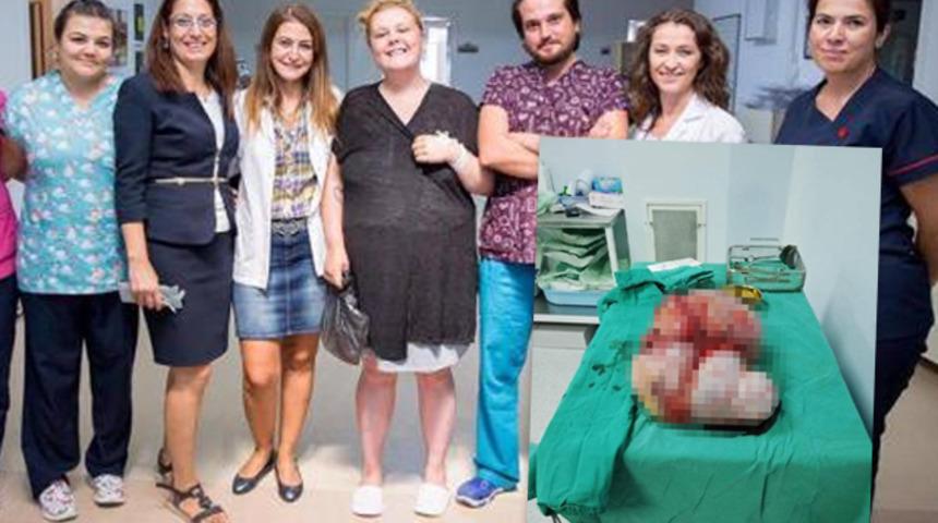 Muğla'da İngiliz turistin yumurtalıklarından 10 kilogramlık kist çıktı