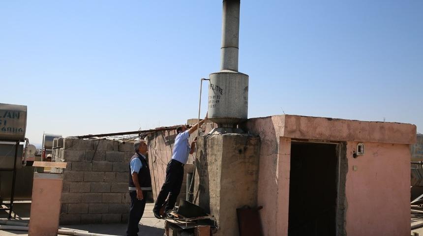 Haliliye zabıtasından baca denetimi