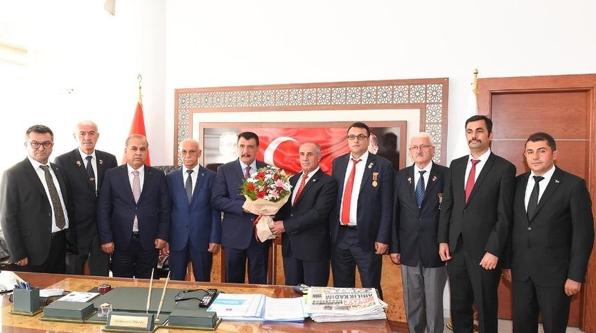 Gazi derneklerinden Başkan G&uuml;rkan&rsquo;a Ziyaret