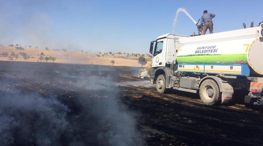 G&uuml;ny&uuml;z&uuml;&rsquo;nde &ccedil;ıkan yangın paniğe neden oldu.