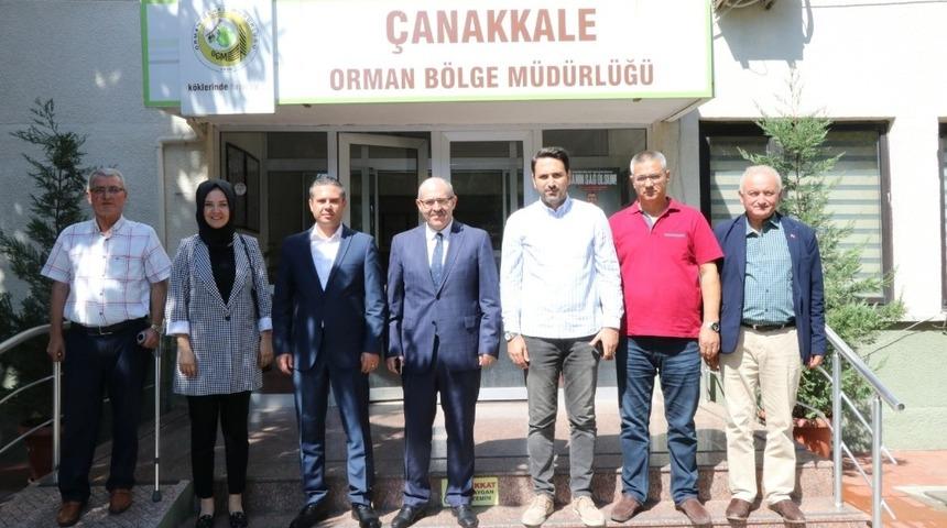 AK Parti &Ccedil;anakkale teşkilatından Orman B&ouml;lge M&uuml;d&uuml;r&uuml; Demirci&rsquo;ye ziyaret