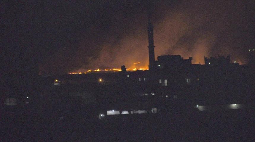 Telabyad’da çıkan yangın bir saat sürdü