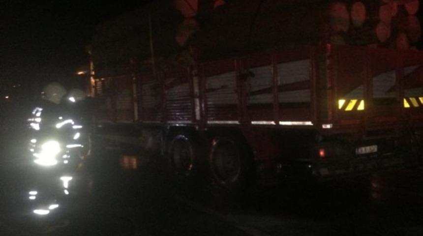 Isınan fren balataları yangına neden oldu