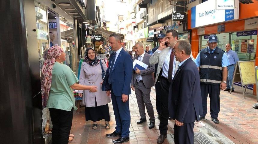 Alan, esnafları gezdi uyarılarda bulundu