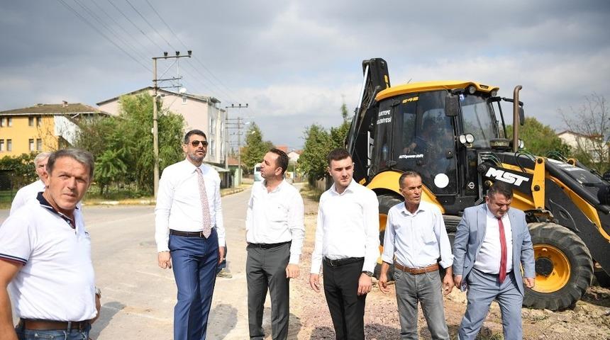 Başkan Kocaman asfalt &ccedil;alışmalarını inceledi