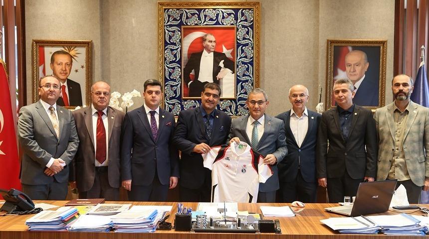 Başkan Alim Işık’ı ziyaret eden Yücel Can: "Biz birlikte güçlüyüz"