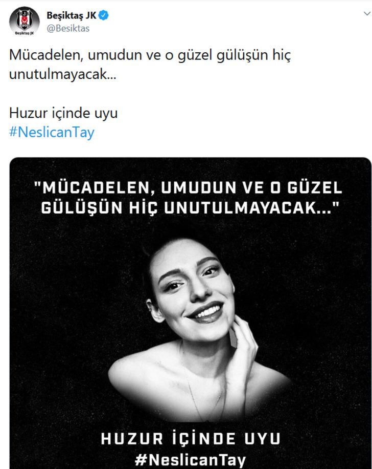 Süper Lig ekiplerinden Neslican Tay mesajları G1