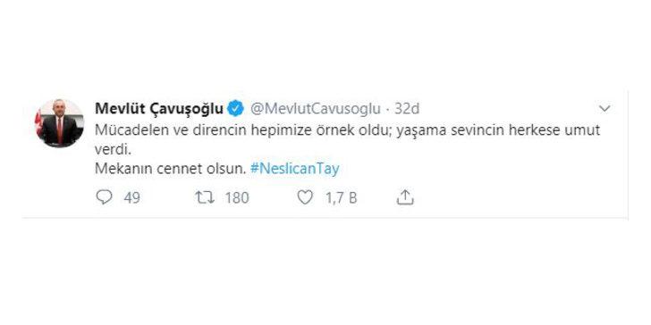 Siyaset ve sanat camiası kansere yenik düşen Neslican Tay'ı andı! 'Gittin, çok üzgünüz çok' G1