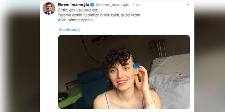 Siyaset ve sanat camiası kansere yenik düşen Neslican Tay'ı andı! 'Gittin, çok üzgünüz çok' G3