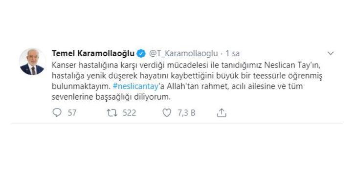 Siyaset ve sanat camiası kansere yenik düşen Neslican Tay'ı andı! 'Gittin, çok üzgünüz çok' G4