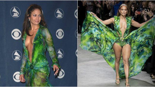 Jennifer Lopez ikonik elbisesiyle 19 yıl sonra yeniden