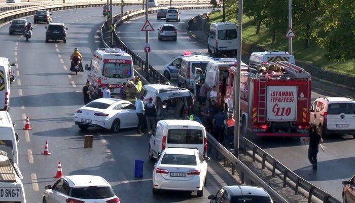 Son dakika: E-5'te trafik kazası! Trafik kilit!