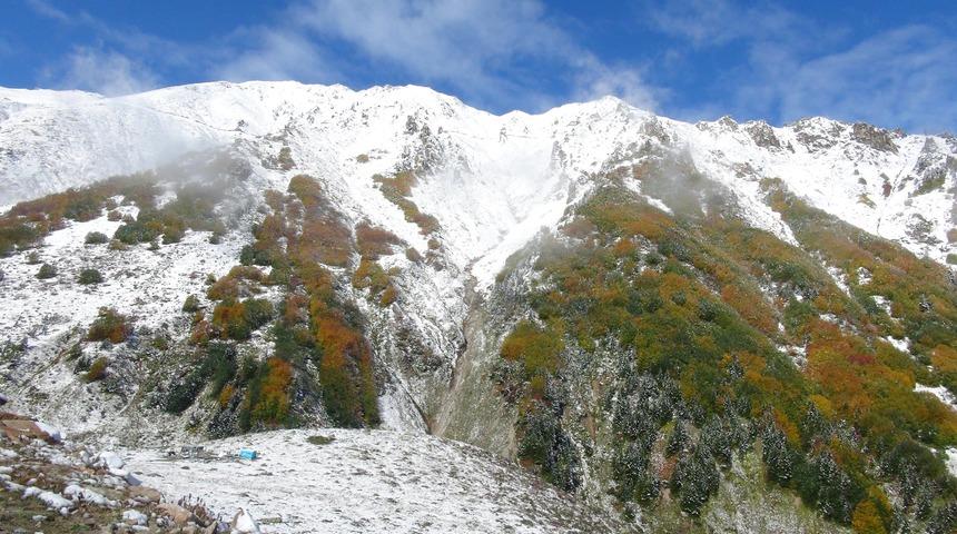 2300 rakımlı Yukarı Kavrun Yaylası, bembeyaz oldu