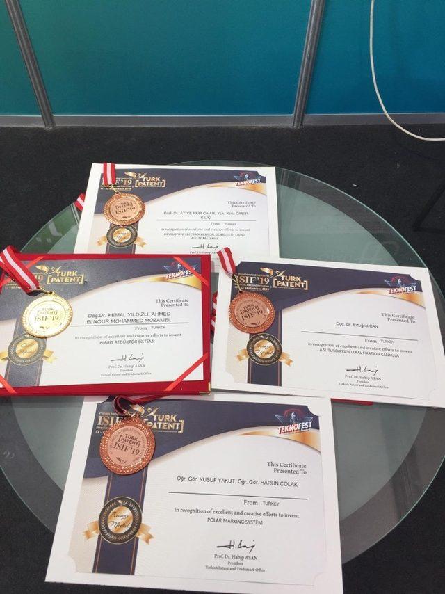 ISIF19’da OMÜ’ye 1 altın ve 3 bonz patent ödülü
