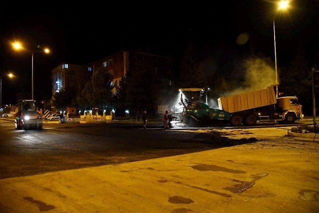 Menfez çalışması tamamlanan Çünür Kavşağı trafiğe açıldı