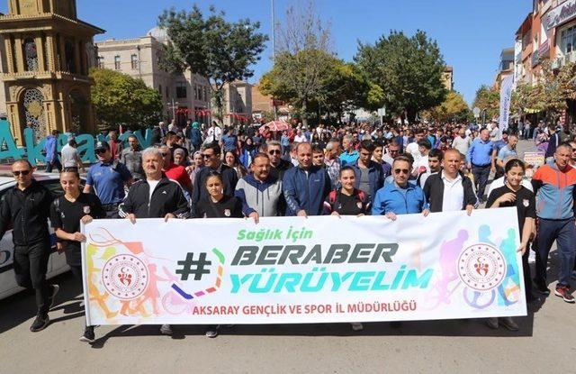 Aksaray’da Avrupa Hareketlilik Haftası kapsamında yürüyüş düzenlendi