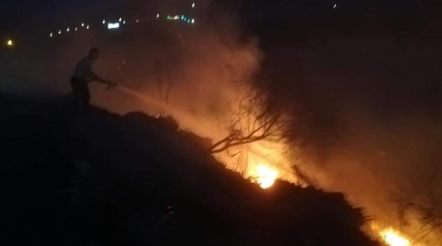 Samandağ’da bitki örtüsü yangını