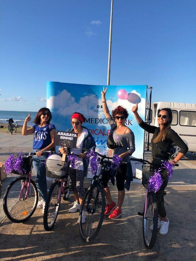 “Süslü Kadınlar Bisiklet Turu”na hastanelerden destek