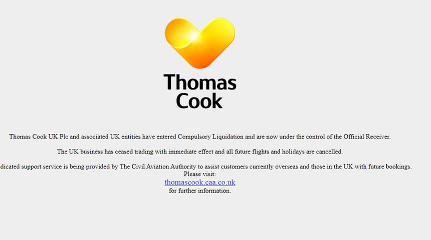 Thomas Cook, tasfiye sürecini internetten duyurdu