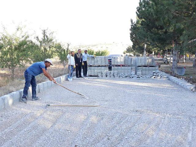 Mesire alanında yol ve peyzaj çalışmaları