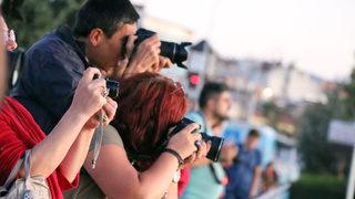 Fotoğraf sanatçıları eşsiz gün batımını fotoğrafladı