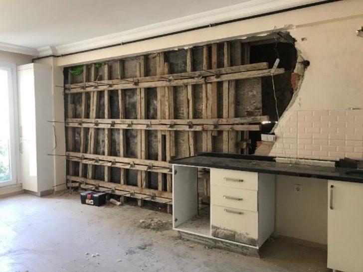 Kadıköy'de evin salonu betonla doldu!  G4