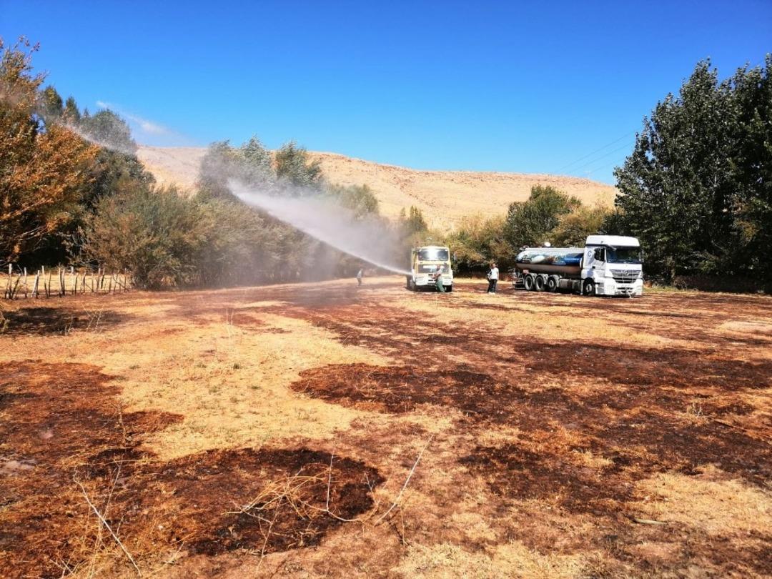 Edremit&rsquo;te toprağın kendiliğinden yanması