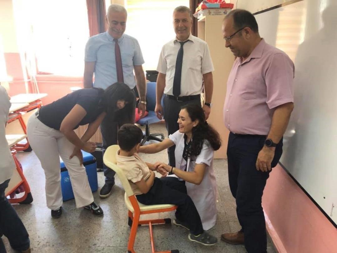 Milas&rsquo;ta okul aşılamaları başladı