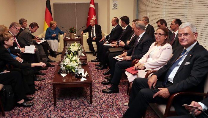 Cumhurbaşkanı Erdoğan Almanya Başbakanı Merkel ile görüştü