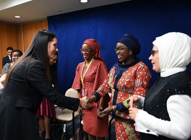 Emine Erdoğan, Afrika Birliği Komisyonu Barış, Kadın ve Güvenlikten sorumlu özel temsilcisi Bıneta Dıop ile görüştü