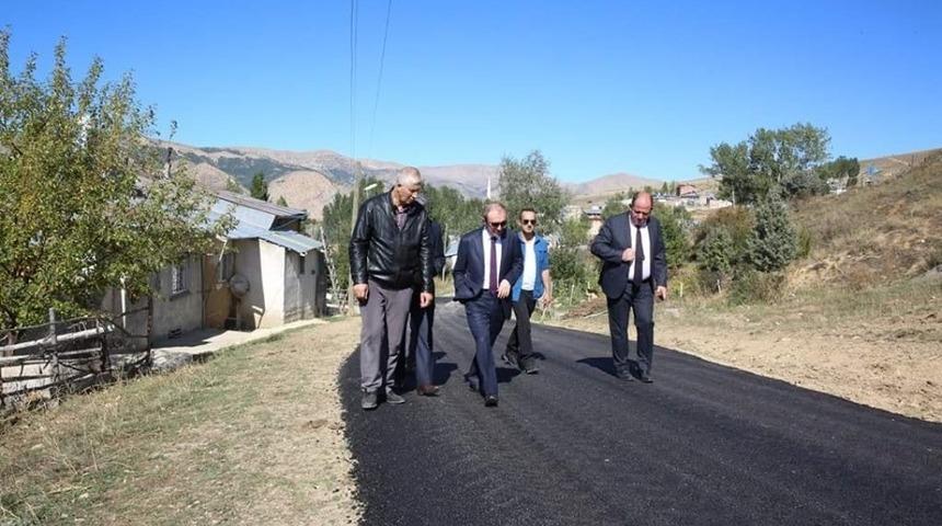 Vali Epcim, Helva k&ouml;y&uuml;nde yapımı devam eden &ccedil;alışmaları inceledi