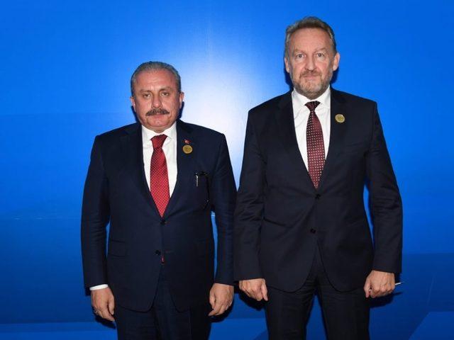 TBMM Başkanı Şentop, Katar Şura Konseyi Başkanı Al Mahmoud ile görüştü 1