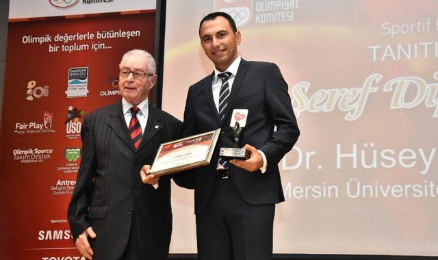 MEÜ Öğretim Üyesi Gümüş’e, Türkiye Milli Olimpiyat Komitesinden Şeref Diploması