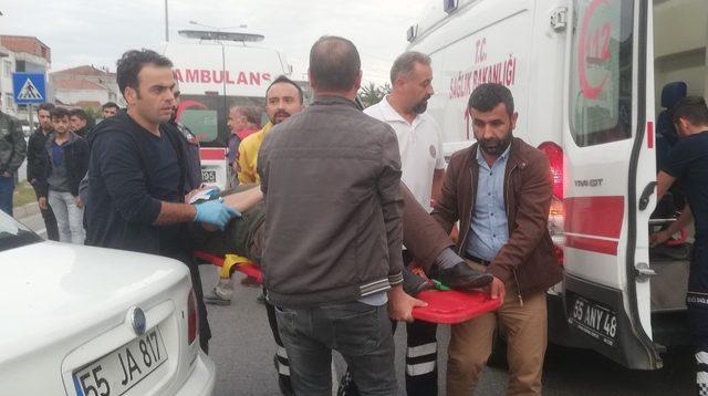 Bafra’da trafik kazası: 3 yaralı