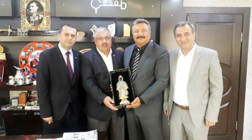 Murat Kolcu&rsquo;dan &Ccedil;ESOB&rsquo;a veda ziyareti