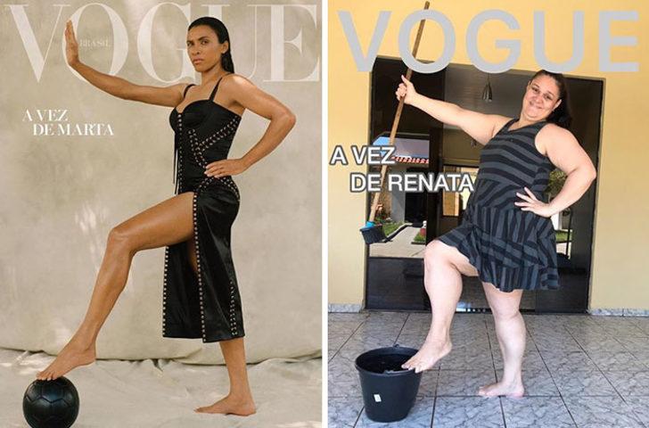 Modellerin pozlarını taklit eden kadın sosyal medyayı salladı! G3