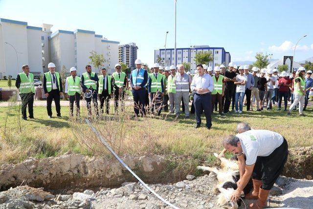 ALKÜ’de çarşı inşaatının temeli atıldı