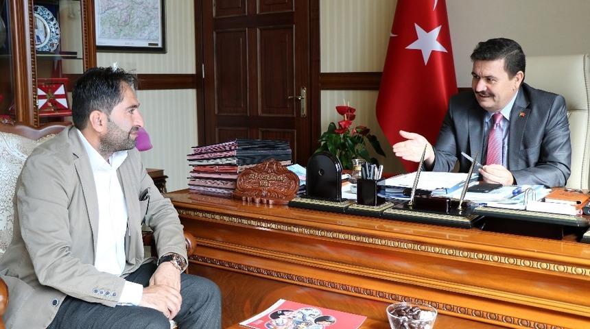 İHA B&ouml;lge M&uuml;d&uuml;r&uuml; Akbuğa&rsquo;dan Vali Arslantaş&rsquo;a ziyaret