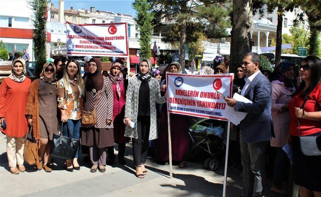 Elazığ’dan, Diyarbakır’da nöbet tutan annelere destek