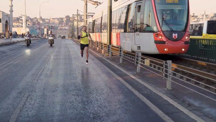 Milli atlet Batuhan Buğra Eruygun, tramvayla yarıştı: 'Tramvayı bilmem ama ben sınırlarımı zorladım!' G4