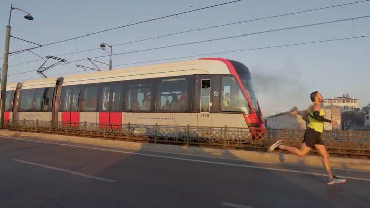 Milli atlet Batuhan Buğra Eruygun, tramvayla yarıştı: 'Tramvayı bilmem ama ben sınırlarımı zorladım!' G5