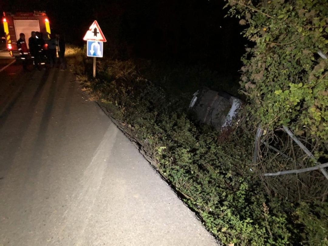 Sakarya&rsquo;da otomobil şarampole u&ccedil;tu: 2 yaralı