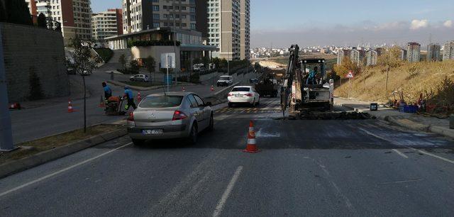 Başakşehir'deki 'Yarım çizgili yaya geçidi'ne kasisli önlem