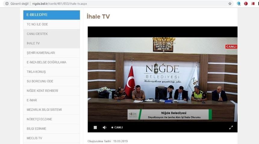 Niğde Belediyesi İhaleler Canlı Yayında Ger&ccedil;ekleşiyor