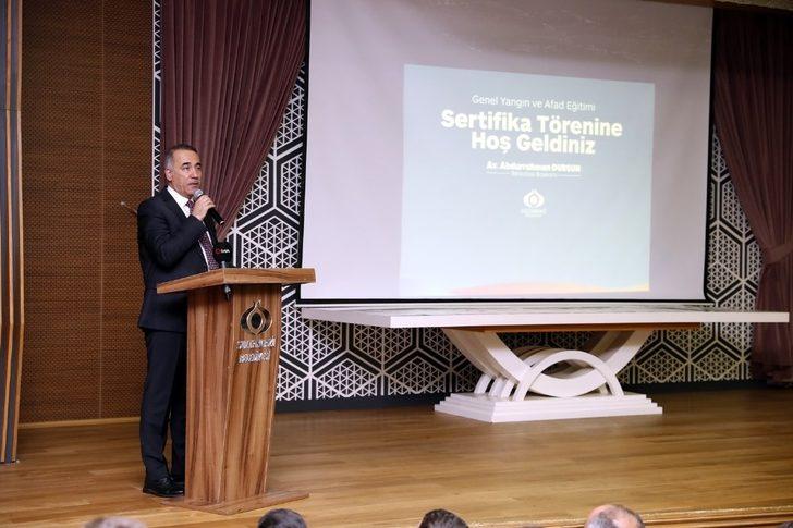 Sultangazi’de engelli personele yangın eğitimi sertifikası G2